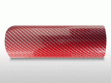 Пленка 2D под лакированный карбон серебряно-красного цвета